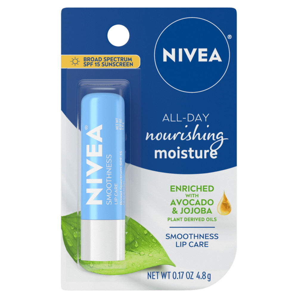 Nivea Smoothness nourishing moisture Lip Balm Spf 15, 0.17 Oz